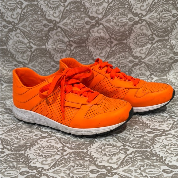 Gucci Shoes - GUCCI Vibrant Orange Sneakers